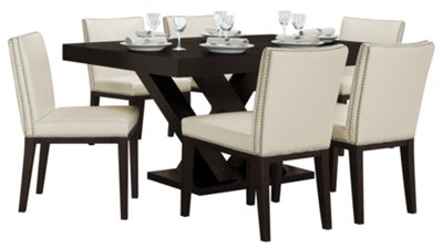 White Rectangular Table & 4 Chairs