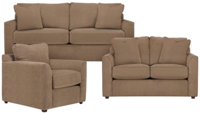 Express3 Lt Brown Microfiber Living Room