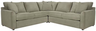 Express3 Lt Green Microfiber Small Two-Arm Sectional