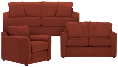 Express3 Red Microfiber Living Room