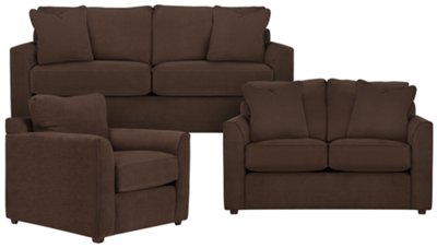 Express3 Dk Brown Microfiber Living Room