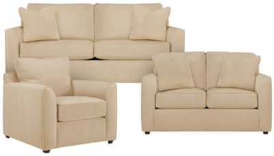 Express3 Lt Beige Microfiber Living Room