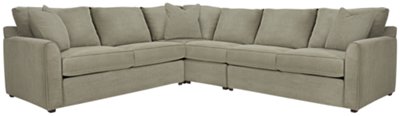 Express3 Lt Green Microfiber Large Two-Arm Sectional