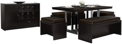 Brito Dark Tone Rectangular Dining Room