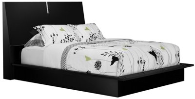 Dimora2 Black Wood Platform Bed