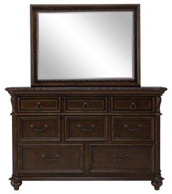 Dark Tone Dresser & Mirror
