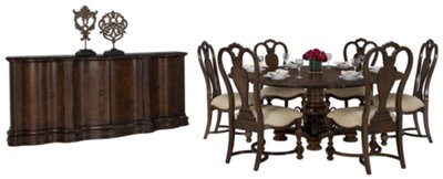 Dark Tone Round Dining Room