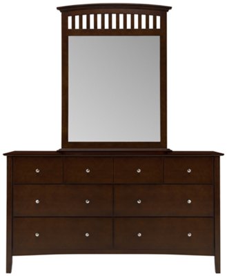 Amelia Dark Tone Dresser & Mirror