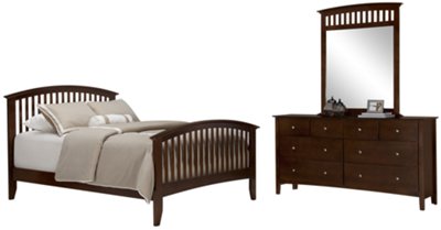 Amelia Dark Tone Panel Bedroom