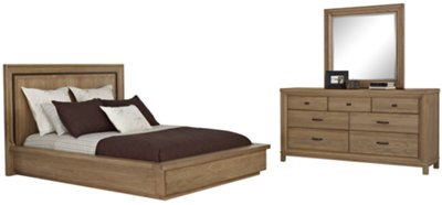 Forecast Light Tone Wood Dresser & Mirror