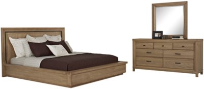 Forecast Light Tone Wood Dresser & Mirror
