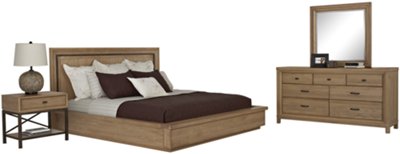 Forecast Light Tone Wood Dresser & Mirror