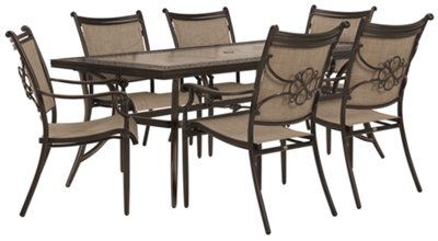 84" Rectangular Table & 4 Sling Chairs