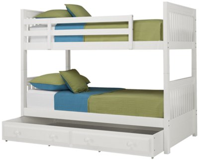 Lauren White Trundle Bunk Bed