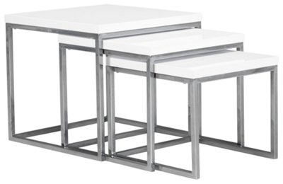 Spica White Nesting End Table