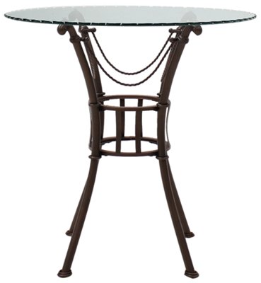 Denali Round Glass High Dining Table