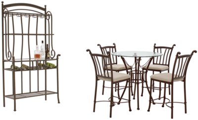 Denali Round Glass High Dining Room