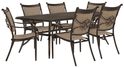72" Rectangular Table & 4 Sling Chairs