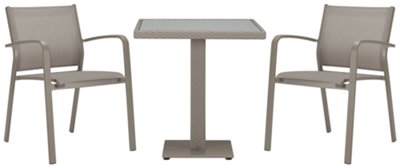 Khaki 27" Square Table & 2 Chairs
