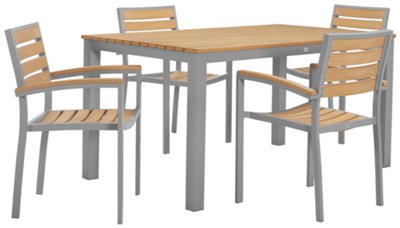 Carmel Light Tone 60" Rectangular Table & 4 Chairs