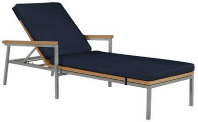 Carmel Dk Blue Cushioned Chaise