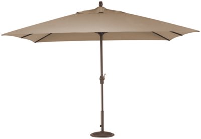 Tahiti Khaki Rectangular Umbrella Set