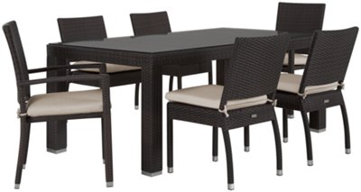 Zen2 White 72" Rectangular Table & 4 Cushioned Chairs