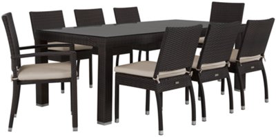 Zen2 White 84" Rectangular Table & 4 Cushioned Chairs