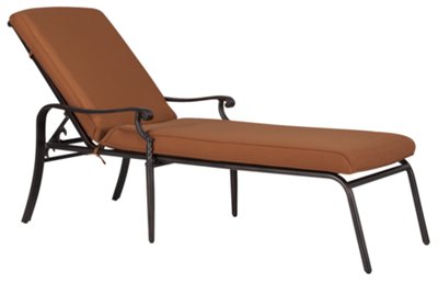 Naples Rust Cushioned Chaise