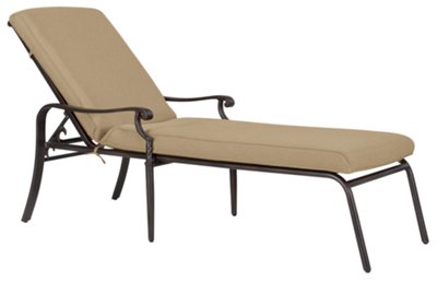 Khaki Cushioned Chaise