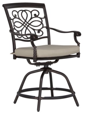 Beige Swivel 24" Barstool