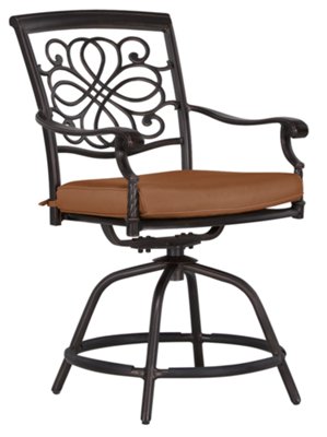 Naples Rust Swivel 24" Barstool