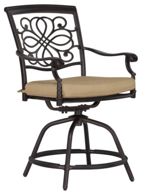 Khaki Swivel 24" Barstool