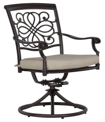 Beige Swivel Arm Chair