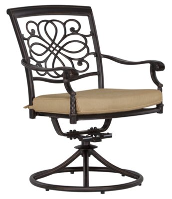 Khaki Swivel Arm Chair