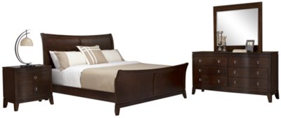 Alex Dark Tone Dresser & Mirror