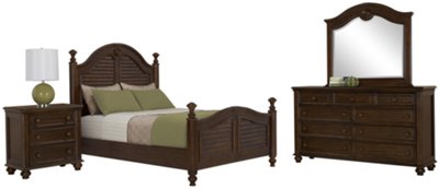 Claire Dark Tone Arched Dresser & Mirror