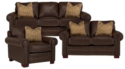 Tori Dk Brown Bonded Leather Living Room