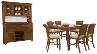 Claire Mid Tone Woven High Dining Room