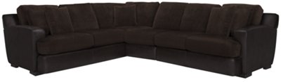 Dk Brown Collage Large Two-Arm Sectional