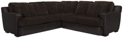 Dk Brown Collage Small Two-Arm Sectional