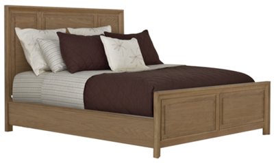Light Tone Wood Panel Bed