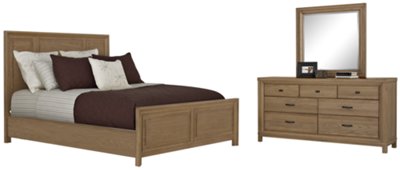 Light Tone Wood Panel Bedroom