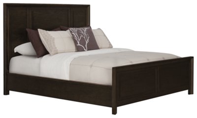 Dark Tone Wood Panel Bed