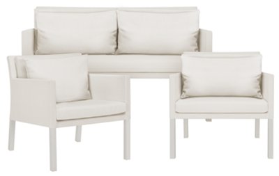 Lisbon2 White Outdoor Living Room Set