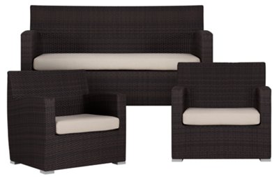 Grate2 White Outdoor Living Room Set