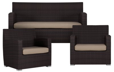 Grate2 Gray Outdoor Living Room Set