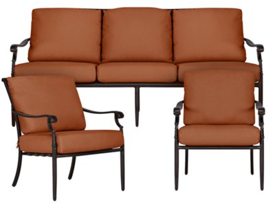 Naples Rust Outdoor Living Room Set