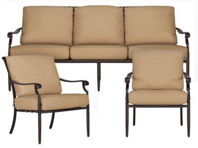 Naples Khaki Outdoor Living Room Set