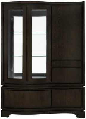 Wave Dark Tone China Cabinet